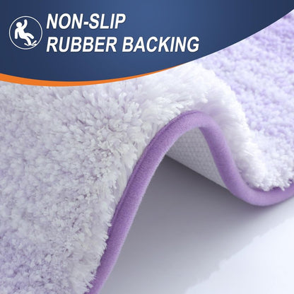 OLANLY Large Bathroom Rugs Mat 54x24, Extra Soft Absorbent Microfiber Bath Rug, Rubber Backing, Quick Dry, Washable Bath Mats for Bathroom Floor, Tub and Shower, Home Decor Accessories, Light Purple