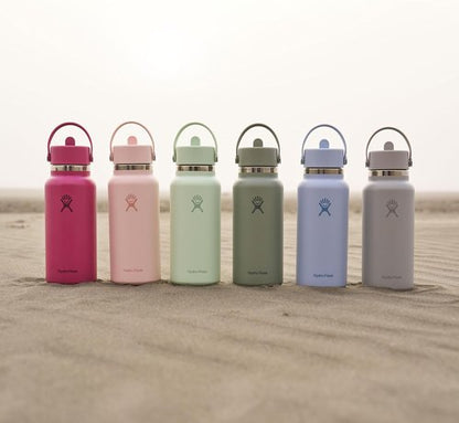 Hydro Flask Water Bottle - Insulated Stainless Steel - Leakproof Wide Straw Lid | 32 Oz Oat Tan