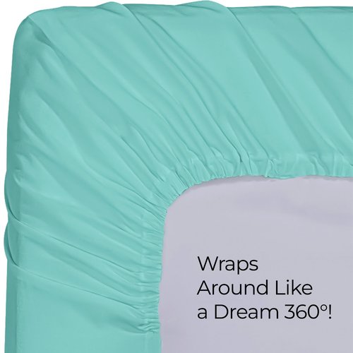 Utopia Bedding King Fitted Sheet - Bottom Sheet - Deep Pocket - Soft Microfiber - Shrinkage and Fade Resistant - Easy Care -1 Fitted Sheet Only (Spa Blue)