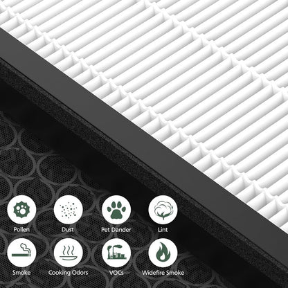Vital 200S Replacement Filter for LEVOIT Vital 200S Vital 200S-P Air Purifier, High-Efficiency Activated Carbon, Vital 200S-RF, LRF-V201-WUS, 2 Pack, White
