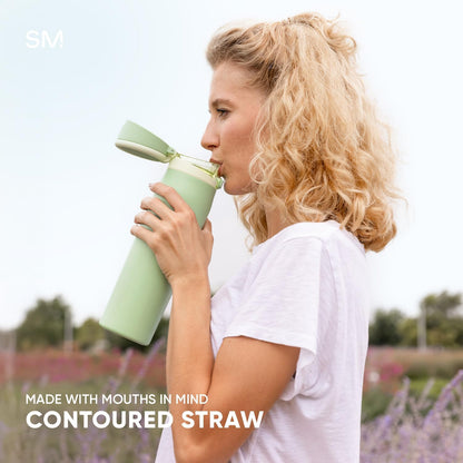 Simple Modern Mesa Loop Water Bottle - Insulated 24oz Stainless Steel with Covered Straw | Velvet Pink