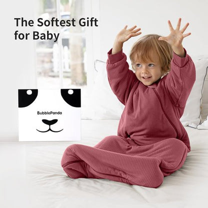 BubblePanda Bamboo Sleep Sack - Supersoft 1.5 Tog Long Sleeve Blanket for Babies 6-12 Months