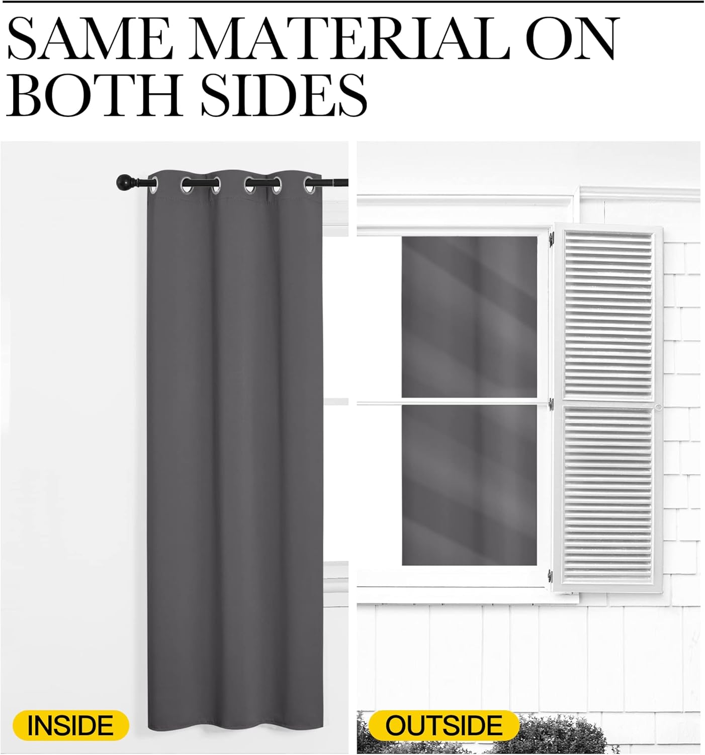 NICETOWN Blackout Curtains - Energy Saving Thermal Insulated Draperies | 55" x 120", Grey, 1 Pair