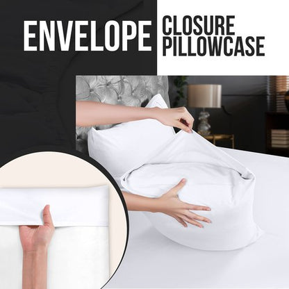Utopia Bedding Pillow Cases King Standard Size 2-Pack – Soft Brushed Microfiber – Envelope Closure – Perfect for Hospitals, Hotels, Guest Rooms – Oeko-TEX Certified, 20x36 Inches (White)