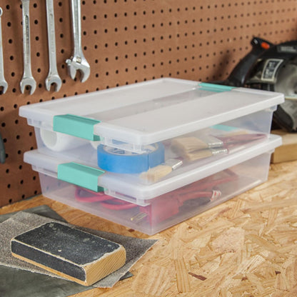 Sterilite 18-Pack Clip Box - Clear Storage Solution for Crafts, Supplies & Office Items