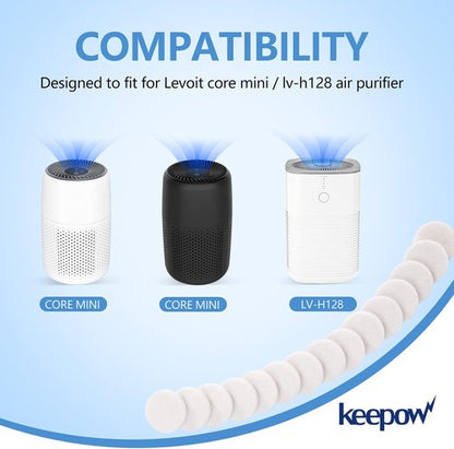 KEEPOW Aroma Pad Refills - 30 Pack Compatible with LEVOIT Core Mini & LV-H128 Air Purifiers