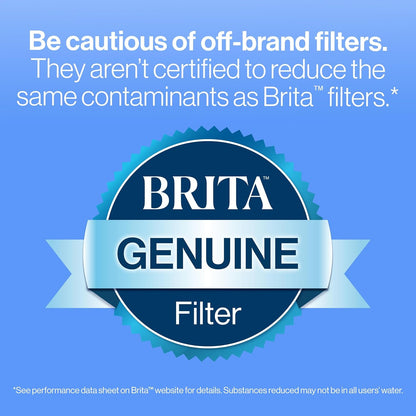 Brita Large Water Filter Pitcher - 10-Cup Capacity, BPA-Free, Includes 1 Standard Filter | Bright White