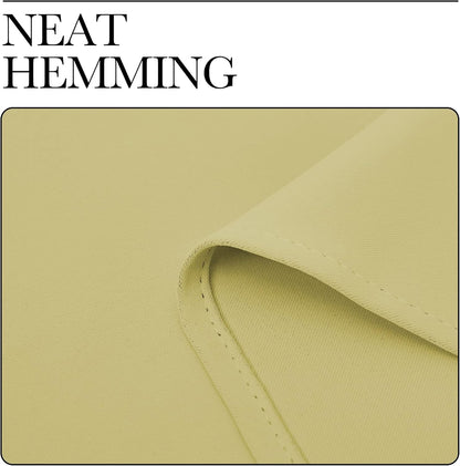 NICETOWN Blackout Curtains for Patio Glass Doors - Privacy Panel Drapes, Pale Yellow, 42" x 90" (1 Pair)