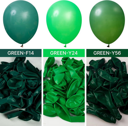 PartyWoo Dark Green Balloons - 50pcs 12 Inch Emerald Forest Green for Weddings & Celebrations