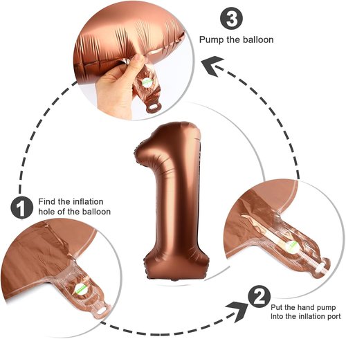 40 Inch Coffee Brown Number 4 Balloon - Perfect for Birthdays, Graduations & Weddings