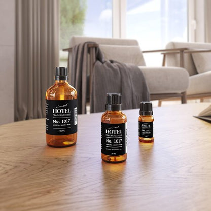 AirScent Hotel Diffuser Oil No. 1017 - White Tea Lemon Cedar Wood - Hotel Scent Dupe - Premium Fragrance Oil for Ultrasonic and Waterless Diffusers and Crafting - 10 mL, 0.34 fl oz Glass Bottle