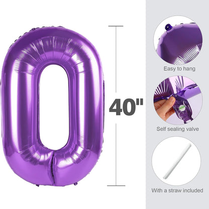 Number 18 Balloons - 40 Inch Purple Birthday Decorations for Celebrations | Perfect for Weddings, Graduations & Anniversaries