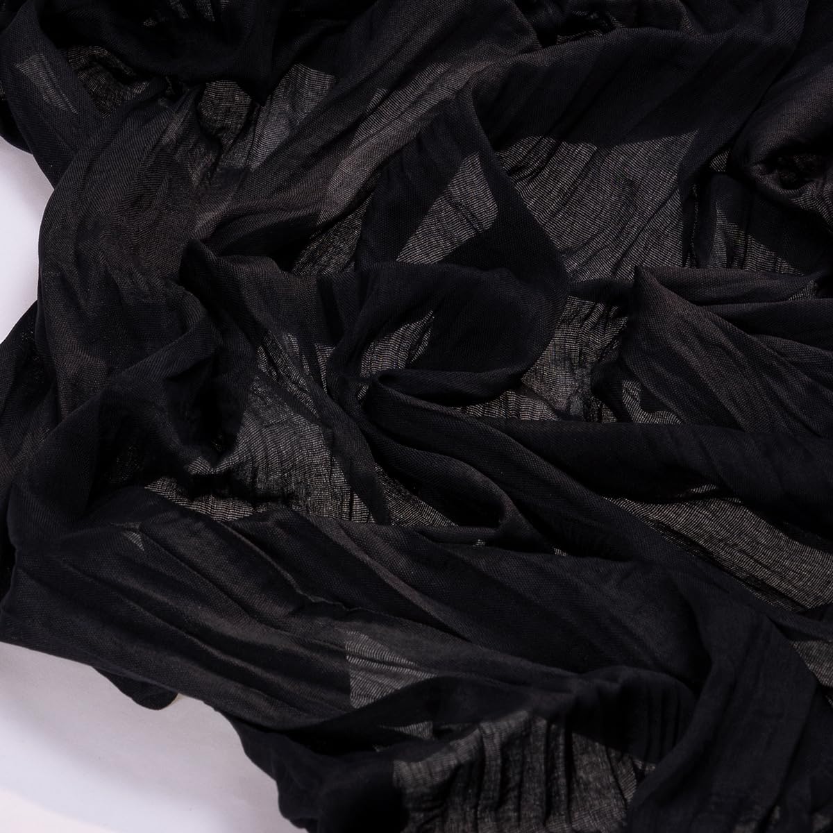 Socomi Black Cheesecloth Table Runner - 10pcs Rustic Gauze for Weddings & Events | 120 Inch 10FT