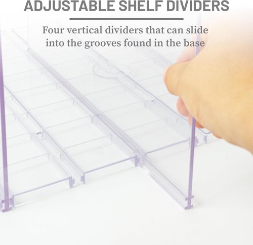 Gift Bag Storage Organizer - Adjustable Acrylic Clear Shopping Bag Divider for Small Closets | 1 Pack