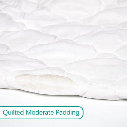 Crib Mattress Protector Sheets Fitted Waterproof Mattress Pad Cover, Noiseless & Machine Wash 100% Absorbent Mattress Protector Sheet Quilted White, 52" x 28", 2 Pack