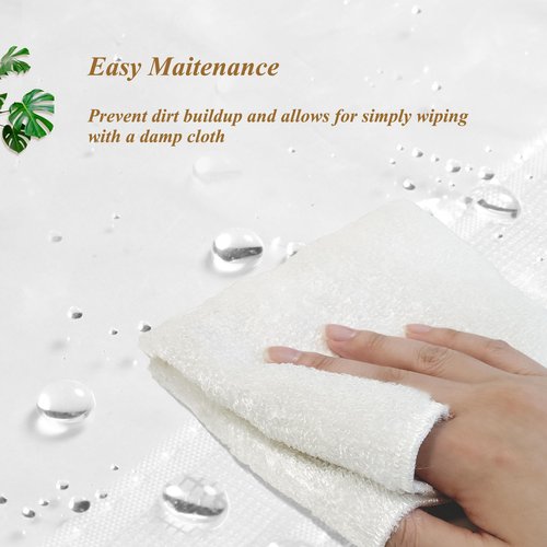 Mrs Awesome Clear Shower Curtain Liner Medium Weight - Shower Curtain Plastic with 3 Magnets for Bathroom, 71x72