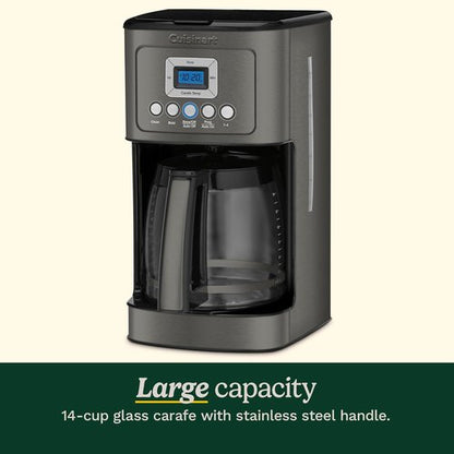 Cuisinart 14-Cup Coffee Maker - Programmable PerfecTemp with Brew Strength Control | Black Stainless Steel