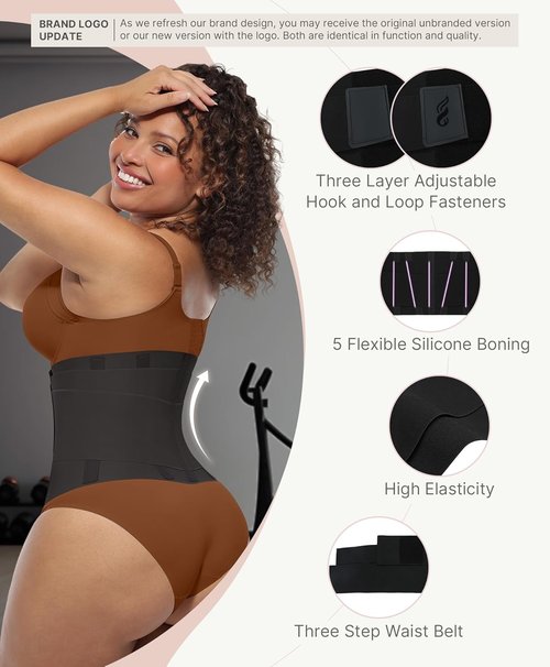 FeelinGirl Waist Trainer Belt - Tummy Control Ab Cincher for Men & Women | Triple Wrap Design