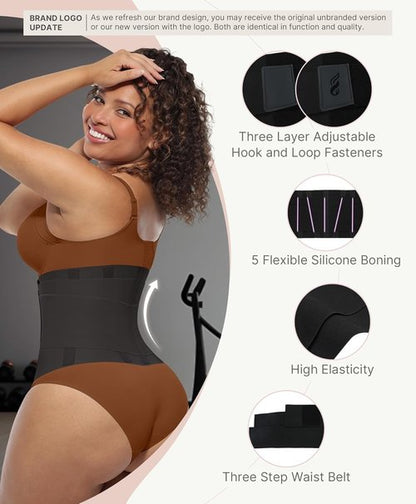 FeelinGirl Waist Trainer Belt - Tummy Control Ab Cincher for Men & Women | Triple Wrap Design