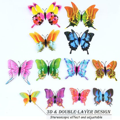 OPSEAM Butterfly Wall Decor 24/48 PCS, 3D Butterflies Stickers for Party Decorations with Magnets (Swallow, 48)