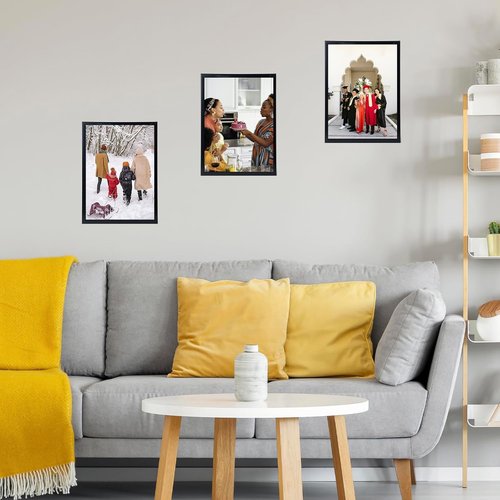 JCJMY 11x14 Black Picture Frame - Versatile Wall Mounting for Horizontal or Vertical Display