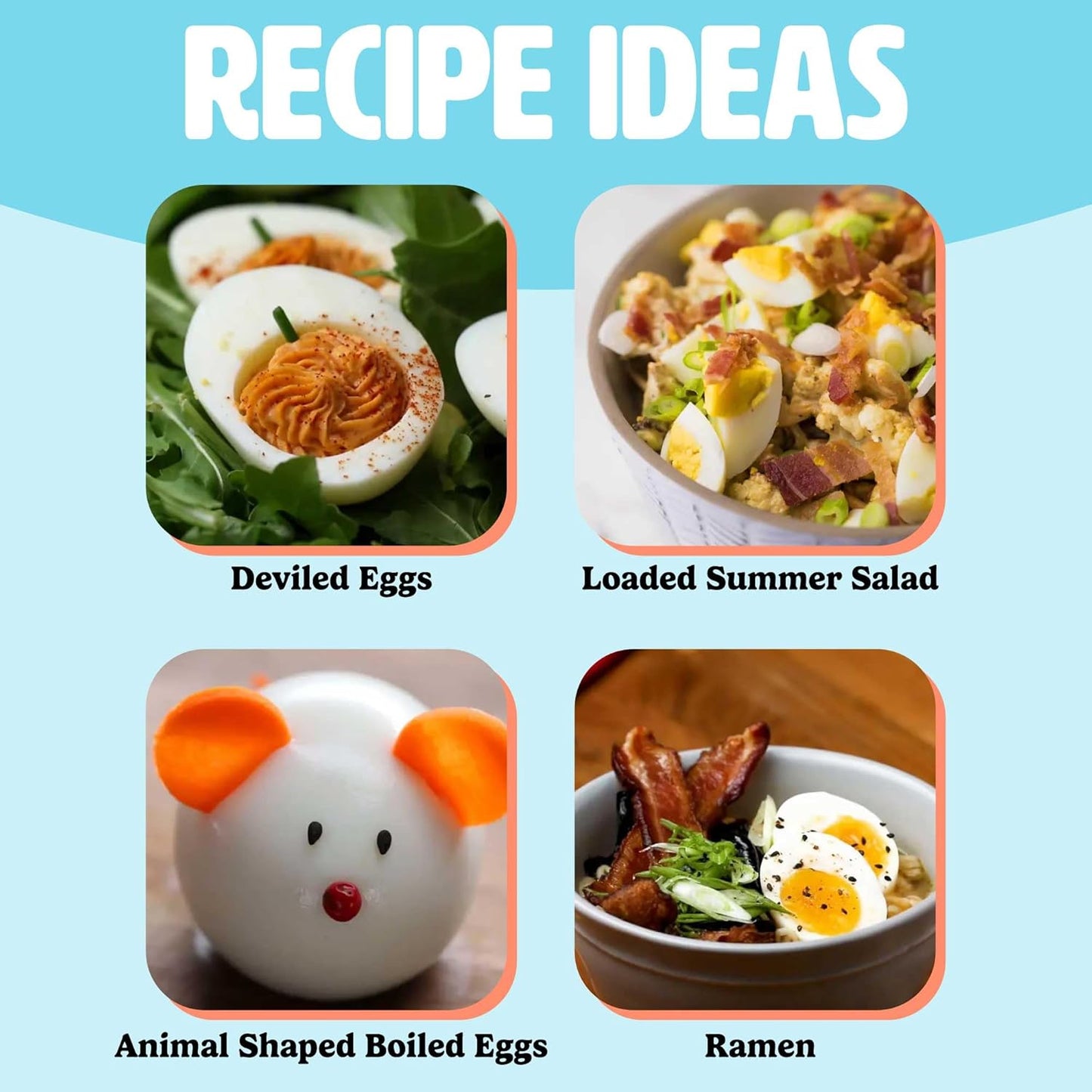 Tasty Mini Egg Cooker - 5-Egg Capacity for Perfect Hard Boiled Eggs & Omelets | Auto Shut Off, Red
