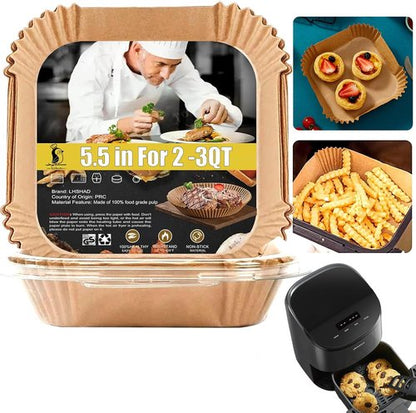 Cosori Air Fryer Liners - Disposable Mini Liners for 2-3QT Air Fryers | Perfect Fit for Cosori, Instant Vortex, Chefman, DASH