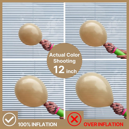 PartyWoo Cream Balloons - 140 Pcs in Beige, Ivory & Nude | Perfect for Graduation, Birthdays & Baby Showers