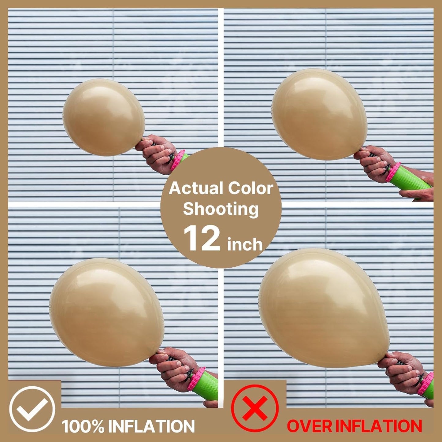 PartyWoo Cream Balloons - 120 Pcs in Beige, Ivory & Nude | Perfect for Graduation & Baby Showers