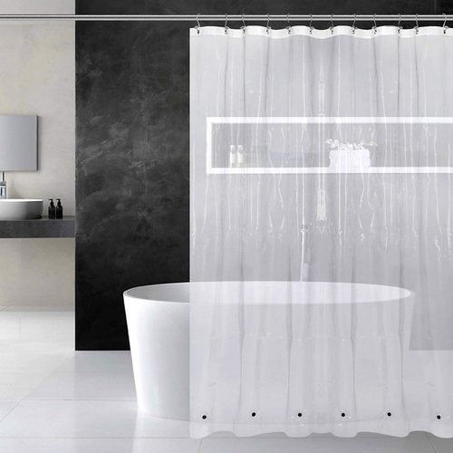 Barossa Design Shower Curtain Liner with 6 Magnets - Heavy Duty PEVA Plastic Shower Curtain for Bathroom, Waterproof Vinyl & See Through Bath Liner, Metal Grommets - Clear, 72x72