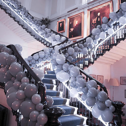 PartyWoo Dusty Blue Balloons - 127-Piece Slate Blue Balloon Arch Kit for Baby Showers & Graduations | Various Sizes