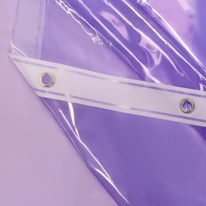 Barossa Design Clear Lavender Stall Shower Curtain Liner 36" W x 72" H - Waterproof Lightweight PEVA Plastic Shower Liner for Small Bathroom, 3 Bottom Magnets & Metal Grommets - Clear Lavender
