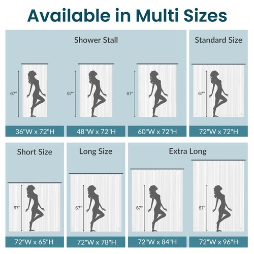 Titanker Clear Shower Curtain Liner Plastic Long Shower Liner 72 x 78 PEVA Lightweight Waterproof Shower Curtains for Bathroom with Magnets and Rustproof Grommets