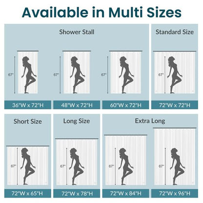 Titanker Clear Shower Curtain Liner Plastic Long Shower Liner 72 x 78 PEVA Lightweight Waterproof Shower Curtains for Bathroom with Magnets and Rustproof Grommets