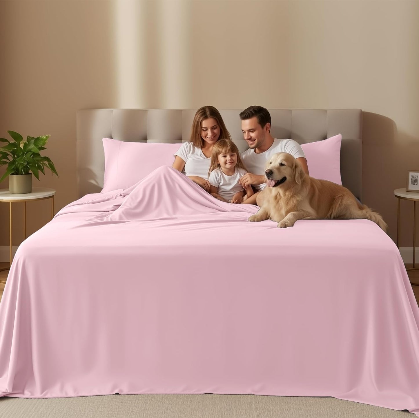 Utopia Bedding Twin Sheet Set - Soft & Breathable Microfiber, 3-Piece in Crystal Pink | Oeko Tex Certified