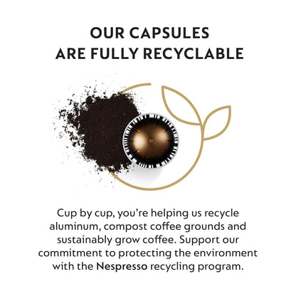 Nespresso Vertuo Double Espresso Chiaro - Medium Roast Coffee Pods | 30-Count, 2.7oz Brew Size