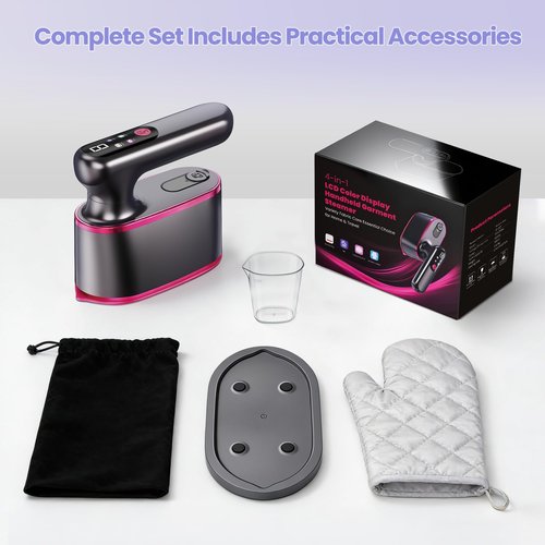 WISHBAY Portable Handheld Travel Steamer for Clothes, 2-in-1 Steamer & Iron 4 Modes LCD Display, Garment Steamer 1200W 15S Fast Heat-up 180ml Tank for 20Min Penetrating Steam Wrinkle Removal, 100-120V