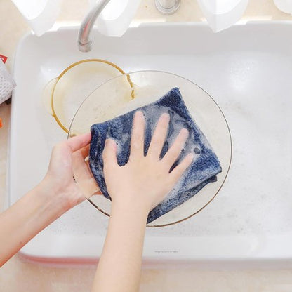 Homaxy Kitchen Dish Cloths - 100% Cotton Waffle Weave, Ultra Soft & Absorbent, 12x12 Inches, Navy Blue, 18-Pack