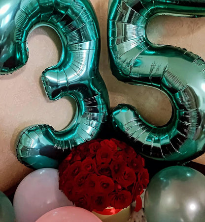 Teal Blue Number 3 Balloon - 40 Inch Birthday Decoration for Kids & Women’s Parties