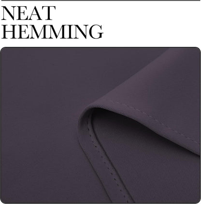 NICETOWN Greyish Purple Blackout Curtains - 90-Inch Thermal Insulated Drapes | 2 Panels, 55" Wide for Living Room