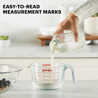 Pyrex 4-Cup Glass Measuring Cup - Dishwasher, Freezer & Microwave Safe Kitchen Essential