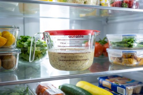 Auralite 8-Cup Borosilicate Glass Measuring Cup - 2 Quart with Lid for Accurate Liquid Measurement