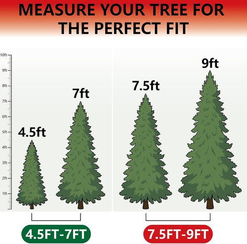 HOMEST Christmas Tree Storage Bag - Zippered Design with Reinforced Handles | Fits 4.5-7ft Artificial Trees, Green