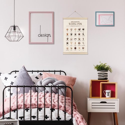 Doi-Lanee Woodland Tracks Poster Hanger Frame - Jungle Nursery Decor & Forest Wall Art