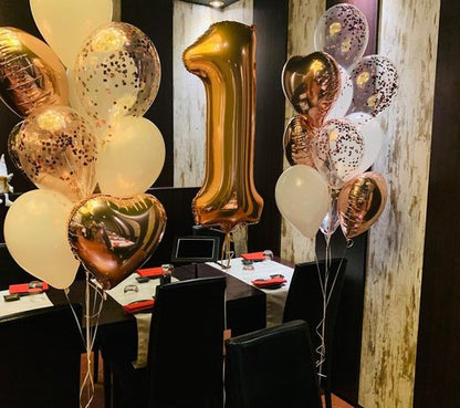 Gold Number 10 Balloon - 40 Inch Giant Foil Balloon for 10th Birthday Party Decorations