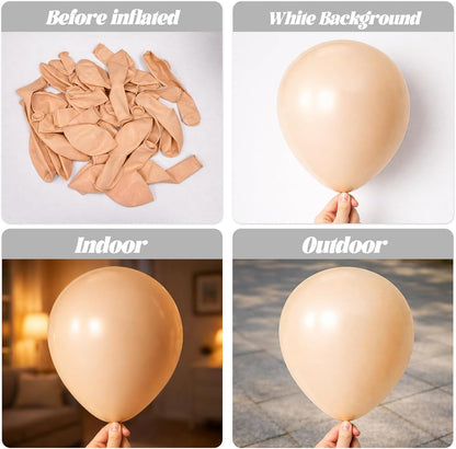 Voircoloria Blush Balloon Garland Kit - 90-Pack in 18/12/10/5 Inch Sizes for Weddings, Graduations & Parties