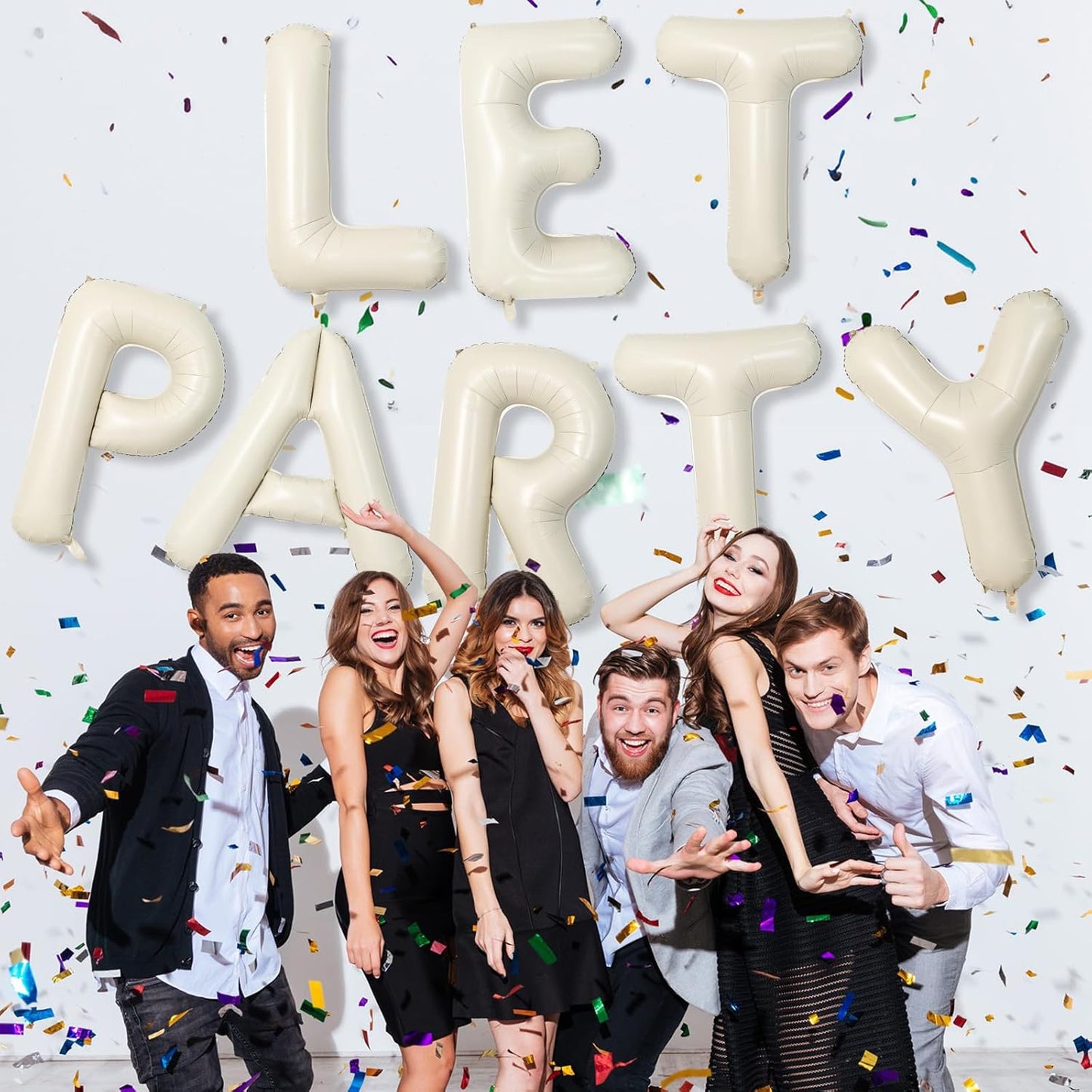 Skiennix 40-Inch Custom Letter Balloon - Giant Cream White G Foil Mylar for Birthday Party Decor