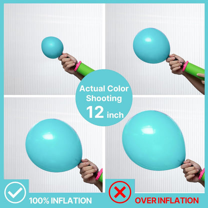 PartyWoo Teal Balloons - 100 Pcs Assorted Sizes (5" to 36") for Stunning Balloon Garlands & Arches