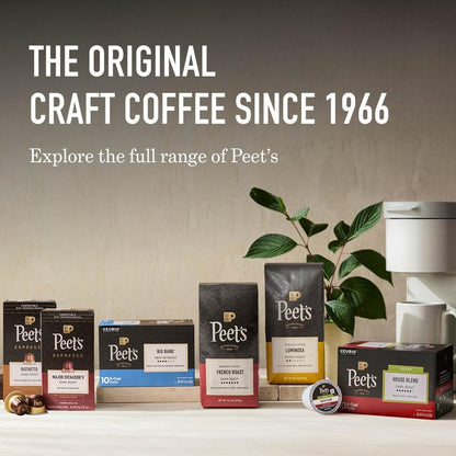 Peet's Coffee, Dark Roast Keurig K-Cup Pods, 100% Arabica Coffee - House Blend 88 Count (4 Boxes of 22 Pods)