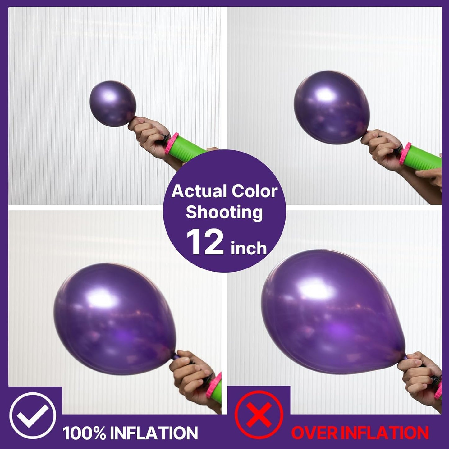 PartyWoo Purple Balloons - 140-Piece Lilac & Metallic Balloon Pack for Birthday & Party Decor | 18", 12", 10", 5" Sizes
